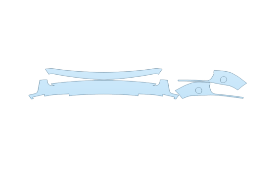 PAINT PROTECTION KIT - 2027 DODGE CHALLENGER RT BUMPER (MULTI PIECE) - PRECUT PPF CLEAR BRA WRAP
