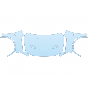 PAINT PROTECTION KIT - 2023 DODGE DURANGO SRT FULL HOOD FENDERS MIRRORS(WRAPPED EDGES) - PRECUT PPF CLEAR BRA WRAP