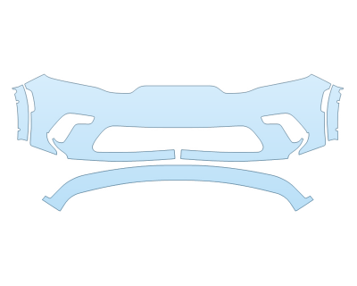 PAINT PROTECTION KIT - 2023 DODGE DURANGO SXT BUMPER - PRECUT PPF CLEAR BRA WRAP