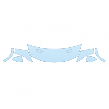 PAINT PROTECTION KIT - 2023 DODGE HORNET GT HOOD FENDERS MIRRORS 24 INCH (WRAPPED EDGES) - PRECUT PPF CLEAR BRA WRAP