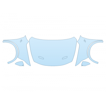 PAINT PROTECTION KIT - 2023 DODGE HORNET GT FULL HOOD FENDERS MIRRORS(WRAPPED EDGES) - PRECUT PPF CLEAR BRA WRAP