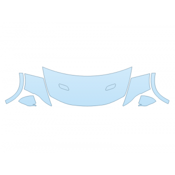 PAINT PROTECTION KIT - 2023 DODGE HORNET GT PLUS HOOD FENDERS MIRRORS 30 IN(WRAPPED EDGES) - PRECUT PPF CLEAR BRA WRAP