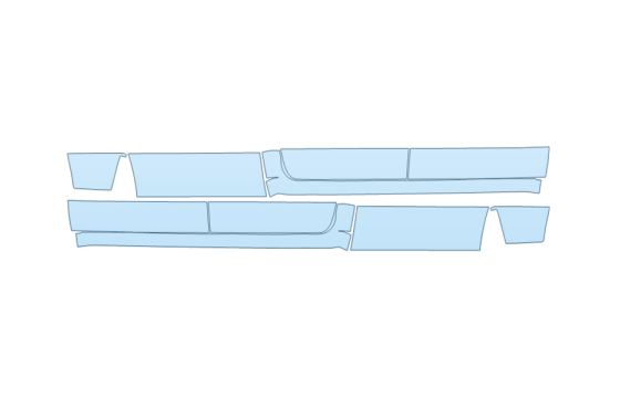 2027 RAM RAM 2500 LARAMIE ROCKERS - PRECUT PPF CLEAR BRA WRAP