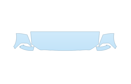 2027 RAM RAM 2500 LIMITED HF 24 INCH - PRECUT PPF CLEAR BRA WRAP