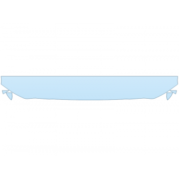 PAINT PROTECTION KIT - 2024 RAM RAM 2500 LONE STAR HF 12 INCH (WRAPPED EDGES) - PRECUT PPF CLEAR BRA WRAP