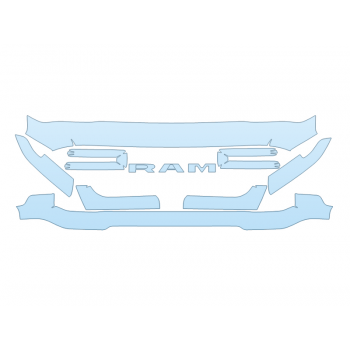 PAINT PROTECTION KIT - 2024 RAM RAM 2500 LONE STAR GRILL - PRECUT PPF CLEAR BRA WRAP