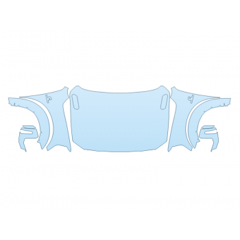 2025 RAM RAM 3500 BIG HORN FULL HOOD FENDERS MIRRORS(WRAPPED EDGES) - PRECUT PPF CLEAR BRA WRAP