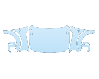 2025 RAM RAM 3500 BIG HORN FULL HOOD FENDERS MIRRORS(WRAPPED EDGES) - PRECUT PPF CLEAR BRA WRAP
