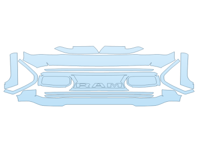 2025 RAM RAM 3500 BIG HORN GRILL - PRECUT PPF CLEAR BRA WRAP