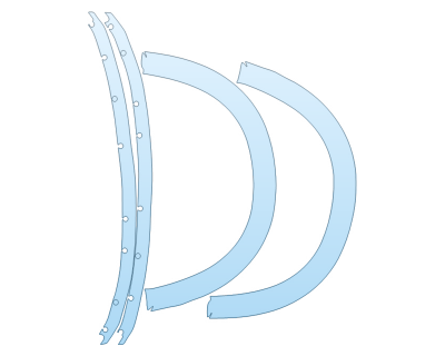 2025 RAM RAM 3500 BIG HORN REAR FENDER FLARES - PRECUT PPF CLEAR BRA WRAP