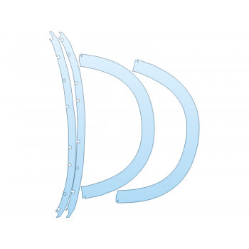 2025 RAM RAM 3500 LARAMIE REAR FENDER FLARES - PRECUT PPF CLEAR BRA WRAP