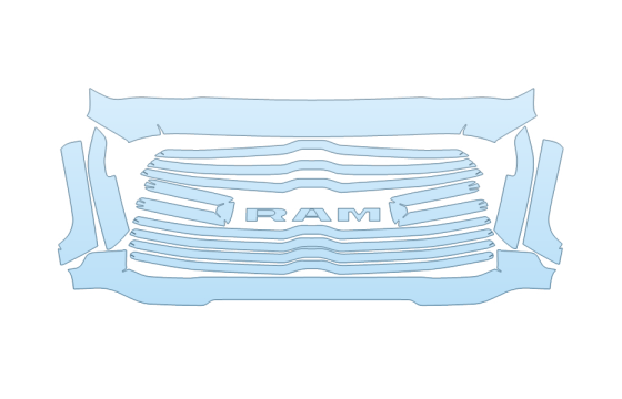 Precut PPF Kit – Clear Bra Paint Protection Film 2027 RAM RAM 3500 LONE STAR GRILL - PRECUT PPF CLEAR BRA WRAP