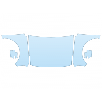 PAINT PROTECTION KIT - 2023 FORD BRONCO HERITAGE LIMITED EDITION FULL HOOD FENDERS MIRRORS(WRAPPED EDGES) W/O EMBLEM - PRECUT PPF CLEAR BRA WRAP