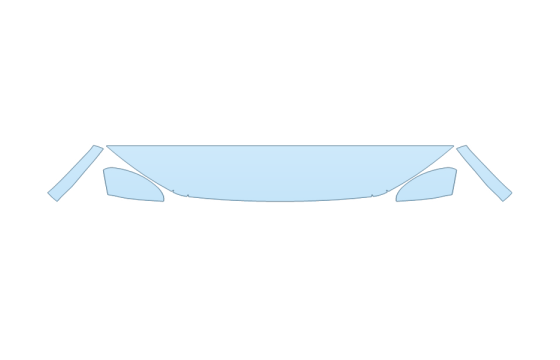 PAINT PROTECTION KIT - 2027 FORD ESCAPE PLUG-IN HYBRID HOOD FENDERS MIRRORS 12 INCH (WRAPPED EDGES) - PRECUT PPF CLEAR BRA WRAP