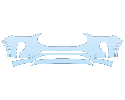 PAINT PROTECTION KIT - 2025 FORD ESCAPE ST-LINE ELITE BUMPER WITH SENSORS - PRECUT PPF CLEAR BRA WRAP