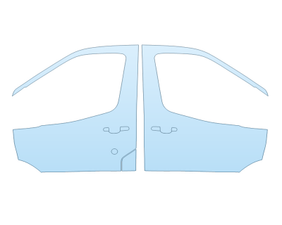 PAINT PROTECTION KIT - 2023 FORD E-TRANSIT BASE FULL DOORS - PRECUT PPF CLEAR BRA WRAP