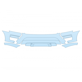 PAINT PROTECTION KIT - 2023 FORD EXPEDITION KING RANCH BUMPER WITH SENSORS - PRECUT PPF CLEAR BRA WRAP