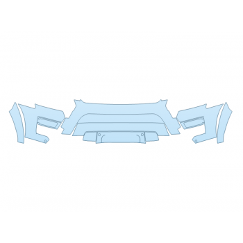 PAINT PROTECTION KIT - 2023 FORD EXPEDITION PLATINUM MAX BUMPER (MULTI PIECE)WITH SENSORS - PRECUT PPF CLEAR BRA WRAP
