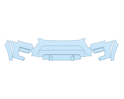 PAINT PROTECTION KIT - 2023 FORD EXPEDITION XLT MAX BUMPER (MULTI PIECE)WITH SENSORS - PRECUT PPF CLEAR BRA WRAP