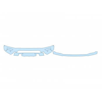 PAINT PROTECTION KIT - 2023 FORD F-150 RAPTOR BUMPER (MULTI PIECE)WITH SENSORS - PRECUT PPF CLEAR BRA WRAP