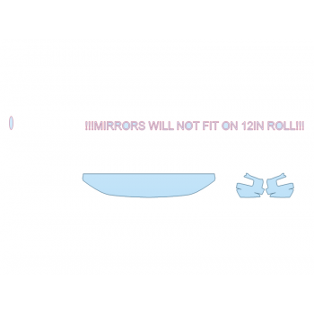 PAINT PROTECTION KIT - 2023 FORD F-150 RAPTOR HOOD FENDERS MIRRORS 12 INCH (WRAPPED EDGES) - PRECUT PPF CLEAR BRA WRAP