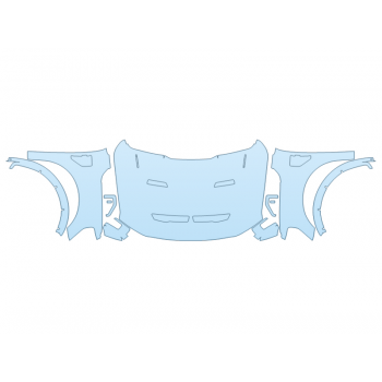 PAINT PROTECTION KIT - 2023 FORD F-150 SHELBY SUPER SNAKE FULL HOOD FENDERS MIRRORS(WRAPPED EDGES) - PRECUT PPF CLEAR BRA WRAP