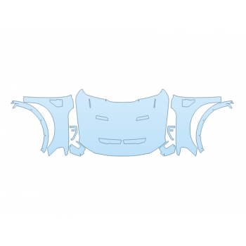 PAINT PROTECTION KIT - 2023 FORD F-150 SHELBY SUPER SNAKE SPORT FULL HOOD FENDERS MIRRORS(WRAPPED EDGES) - PRECUT PPF CLEAR BRA WRAP