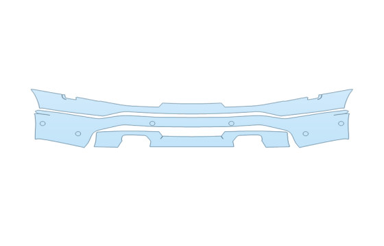 Precut PPF Kit – Clear Bra Paint Protection Film PAINT PROTECTION KIT - 2027 FORD F-150 LIGHTNING LARIAT BUMPER WITH SENSORS - PRECUT PPF CLEAR BRA WRAP