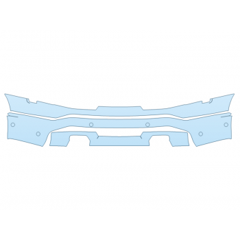 PAINT PROTECTION KIT - 2023 FORD F-150 LIGHTNING PLATINUM BUMPER WITH SENSORS - PRECUT PPF CLEAR BRA WRAP