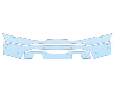 PAINT PROTECTION KIT - 2023 FORD F-150 LIGHTNING PLATINUM BUMPER WITH SENSORS - PRECUT PPF CLEAR BRA WRAP