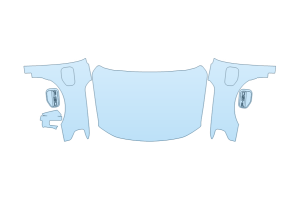 2027 FORD F-150 LIGHTNING PLATINUM FULL HOOD FENDERS MIRRORS(WRAPPED EDGES)