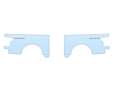 PAINT PROTECTION KIT - 2023 FORD F-150 LIGHTNING PLATINUM REAR FULL FENDERS - PRECUT PPF CLEAR BRA WRAP