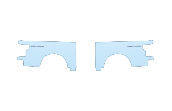 PAINT PROTECTION KIT - 2027 FORD F-150 LIGHTNING PLATINUM REAR FULL FENDERS - PRECUT PPF CLEAR BRA WRAP