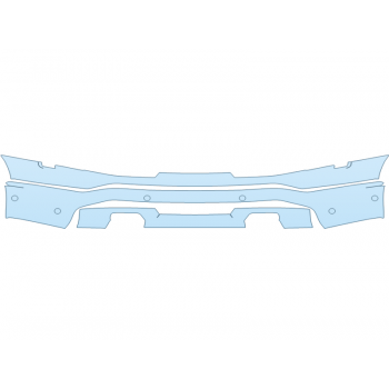 PAINT PROTECTION KIT - 2023 FORD F-150 LIGHTNING PRO BUMPER WITH SENSORS - PRECUT PPF CLEAR BRA WRAP