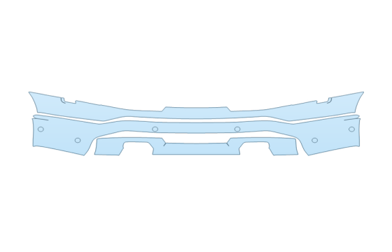 Precut PPF Kit – Clear Bra Paint Protection Film PAINT PROTECTION KIT - 2027 FORD F-150 LIGHTNING PRO BUMPER WITH SENSORS - PRECUT PPF CLEAR BRA WRAP