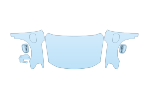 2027 FORD F-150 LIGHTNING PRO FULL HOOD FENDERS MIRRORS(WRAPPED EDGES)