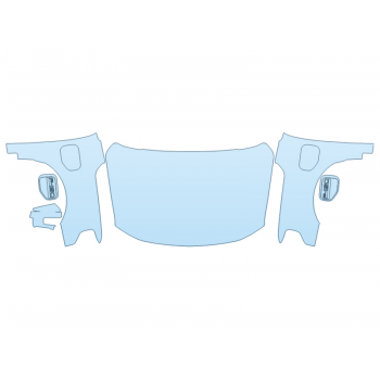 PAINT PROTECTION KIT - 2023 FORD F-150 LIGHTNING PRO FULL HOOD FENDERS MIRRORS(WRAPPED EDGES) - PRECUT PPF CLEAR BRA WRAP