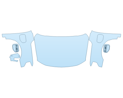 PAINT PROTECTION KIT - 2023 FORD F-150 LIGHTNING PRO FULL HOOD FENDERS MIRRORS(WRAPPED EDGES) - PRECUT PPF CLEAR BRA WRAP