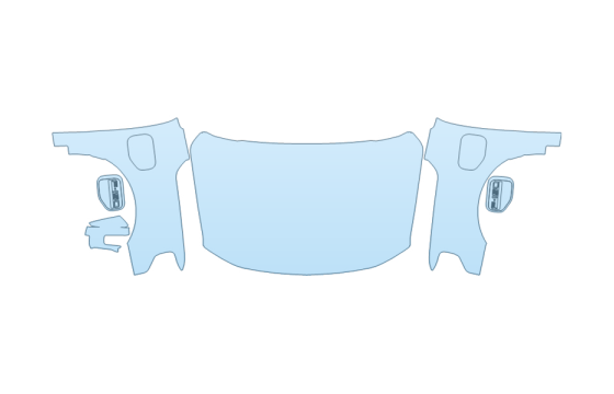 Precut PPF Kit – Clear Bra Paint Protection Film PAINT PROTECTION KIT - 2027 FORD F-150 LIGHTNING PRO FULL HOOD FENDERS MIRRORS(WRAPPED EDGES) - PRECUT PPF CLEAR BRA WRAP