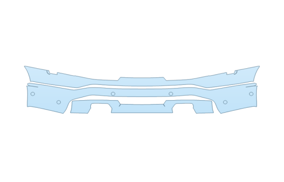 Precut PPF Kit – Clear Bra Paint Protection Film PAINT PROTECTION KIT - 2027 FORD F-150 LIGHTNING XLT BUMPER WITH SENSORS - PRECUT PPF CLEAR BRA WRAP