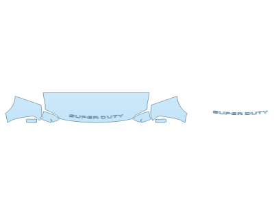 PAINT PROTECTION KIT - 2023 FORD F-250 SUPER DUTY LIMITED HOOD FENDERS MIRRORS 24 INCH (WRAPPED EDGES) - PRECUT PPF CLEAR BRA WRAP