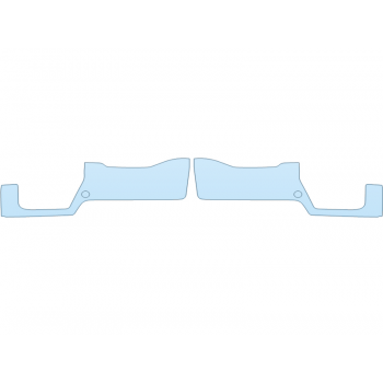 PAINT PROTECTION KIT - 2023 FORD F-350 SUPER DUTY LARIAT REAR BUMPER WITH SENSORS - PRECUT PPF CLEAR BRA WRAP