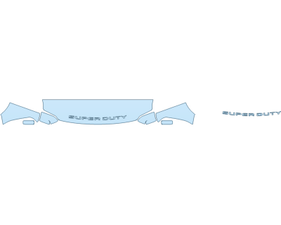PAINT PROTECTION KIT - 2023 FORD F-450 SUPER DUTY XL HOOD FENDERS MIRRORS 18 INCH (WRAPPED EDGES) - PRECUT PPF CLEAR BRA WRAP