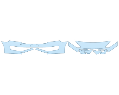 PAINT PROTECTION KIT - 2023 FORD TRANSIT CONNECT XL BUMPER (MULTI PIECE)WITH SENSORS - PRECUT PPF CLEAR BRA WRAP