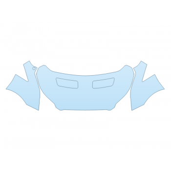 PAINT PROTECTION KIT - 2023 FORD TRANSIT XLT 250 HIGH ROOF LONG FULL HOOD FENDERS MIRRORS(WRAPPED EDGES) - PRECUT PPF CLEAR BRA WRAP