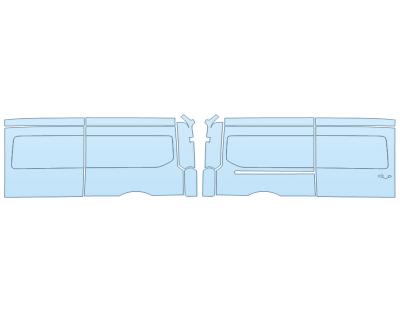 Precut PPF Kit – Clear Bra Paint Protection Film PAINT PROTECTION KIT - 2023 FORD TRANSIT XLT 250 LOW ROOF LONG FULL SIDE DOORS - PRECUT PPF CLEAR BRA WRAP