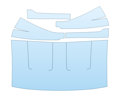 PAINT PROTECTION KIT - 2023 FORD TRANSIT XLT 250 MID ROOF LONG ROOF PILLARS - PRECUT PPF CLEAR BRA WRAP