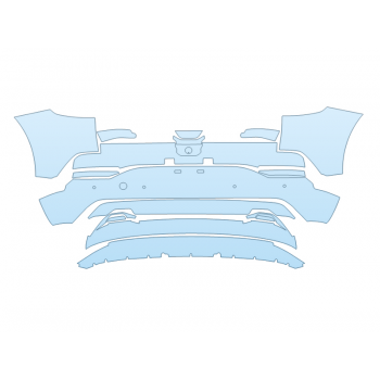 PAINT PROTECTION KIT - 2023 GENESIS GV60 ADVANCED REAR BUMPER WITH SENSORS - PRECUT PPF CLEAR BRA WRAP