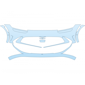PAINT PROTECTION KIT - 2023 GENESIS GV60 PERFORMANCE BUMPER WITH SENSORS - PRECUT PPF CLEAR BRA WRAP
