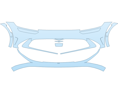PAINT PROTECTION KIT - 2023 GENESIS GV60 PERFORMANCE BUMPER WITH SENSORS - PRECUT PPF CLEAR BRA WRAP